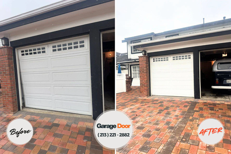 Before and after: garage door repair 56069